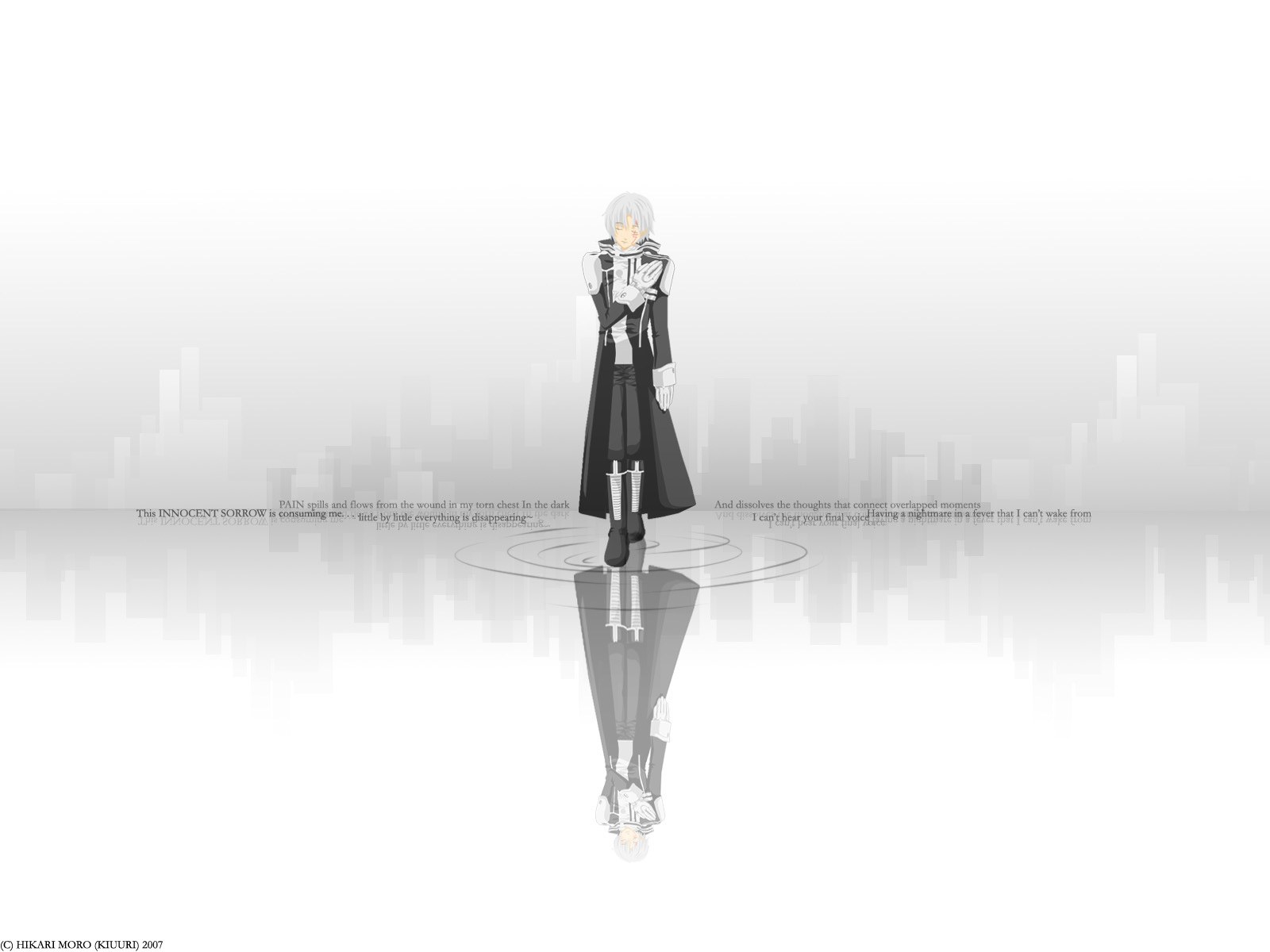 anime character in white city