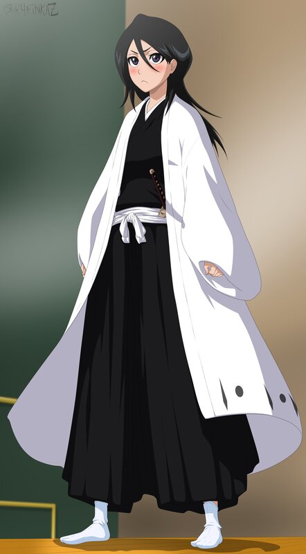 Anime Character in White Coat — Black, Neutral