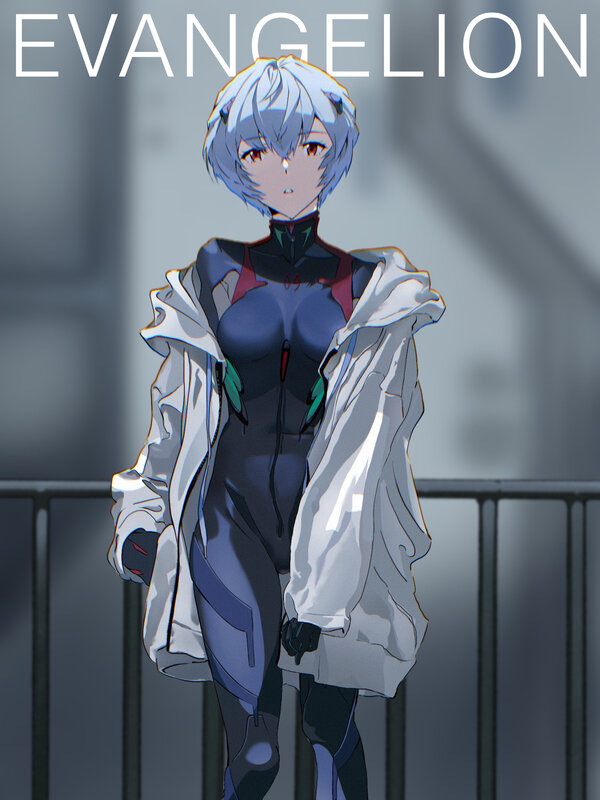 Anime Character in White Coat — Dramatic, Digital Art