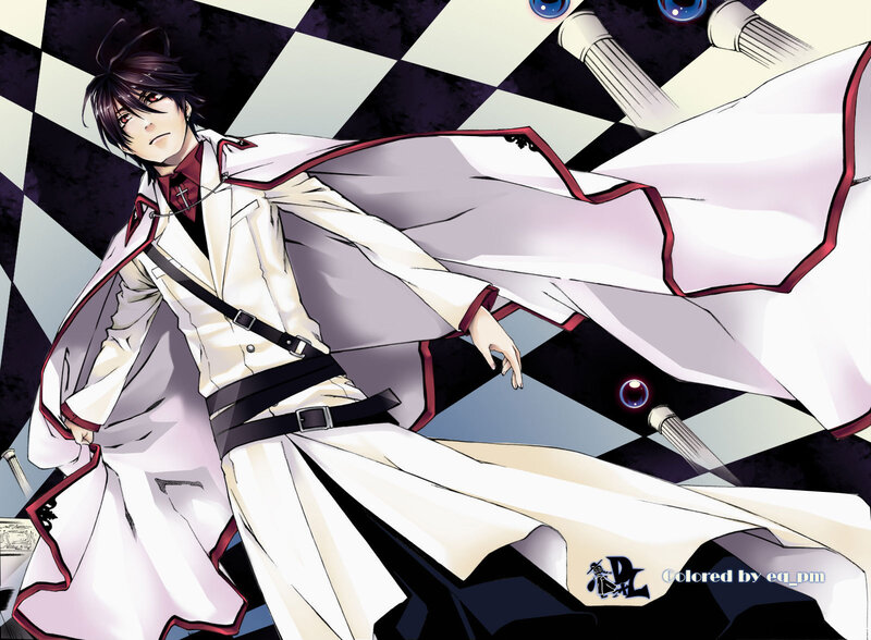 Anime Character in White Coat — Dramatic, Manga, Checkered Floor