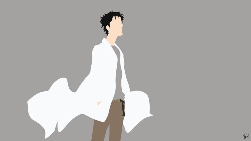 Anime Character in White Coat — Gray, Neutral