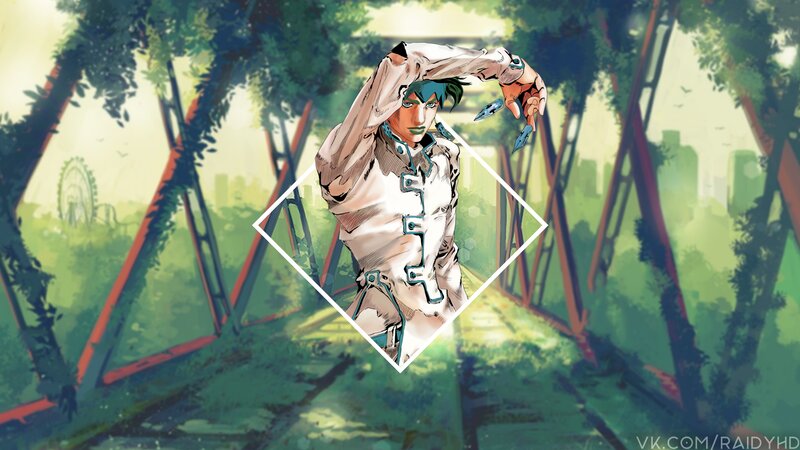 Anime Character in White Coat — Green