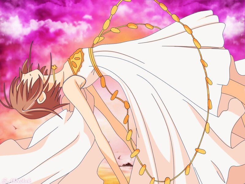 anime character in white dress