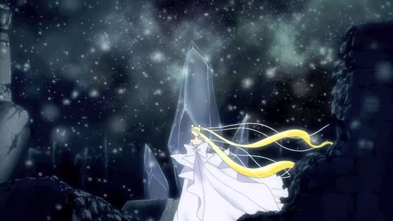 Anime Character in White Dress — Dramatic