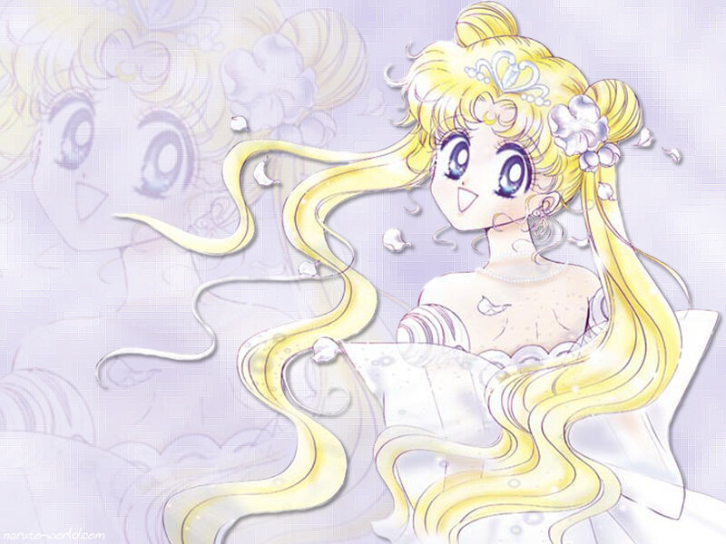 Anime Character in White Dress — Yellow