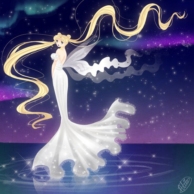 Anime Character in White Gown