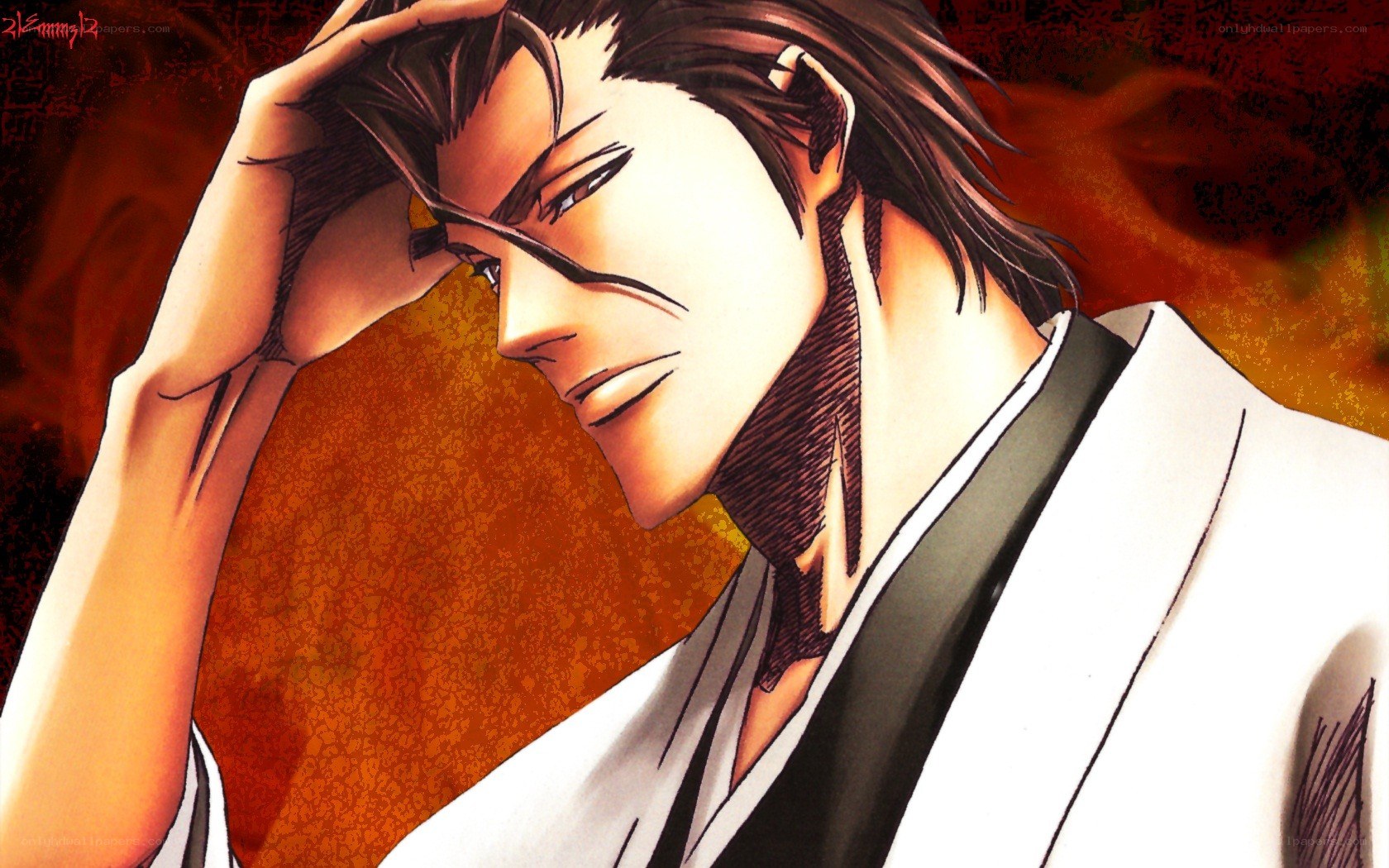 anime character in white robe