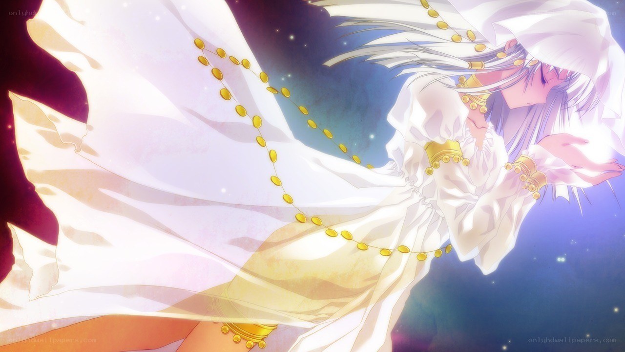 anime character in white robe