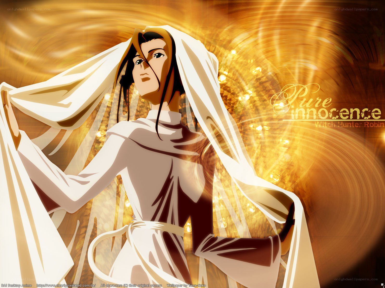 Anime character in white robe