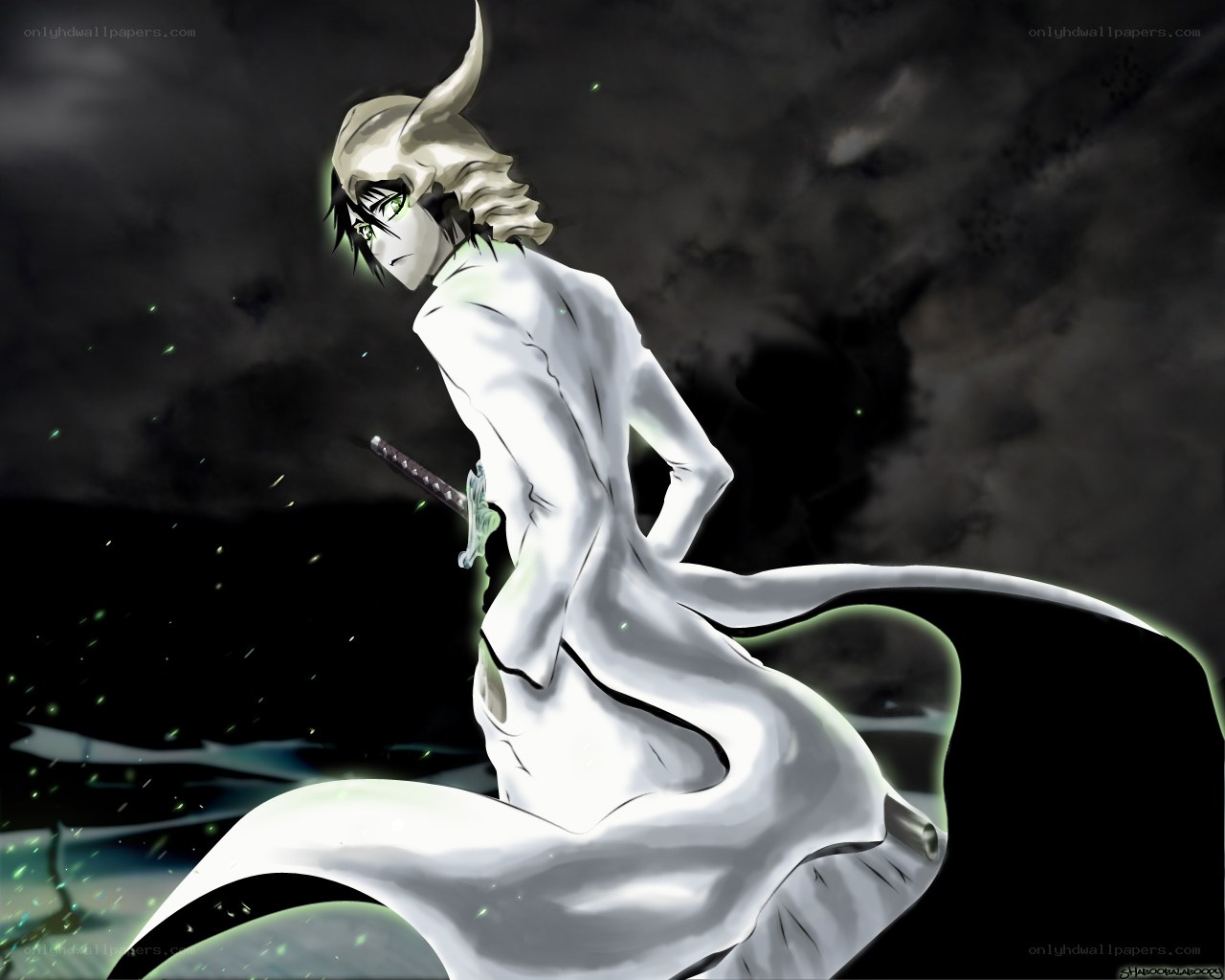 anime character in white robe