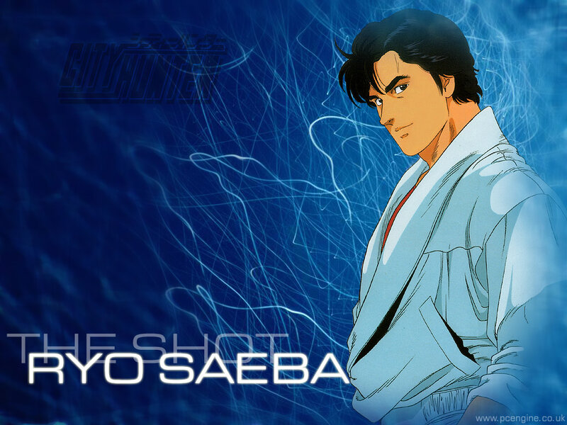 Anime Character in White Robe — Blue, Dramatic, Text