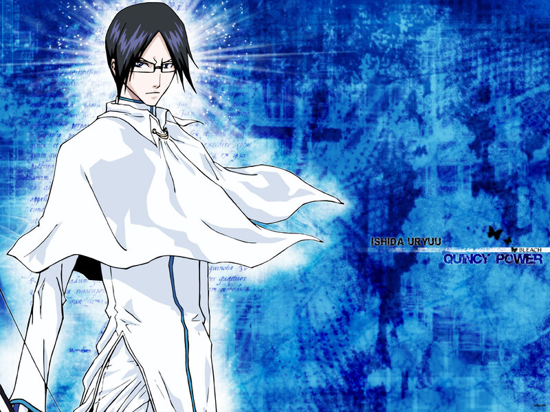 Anime Character in White Robe — Blue, Dramatic