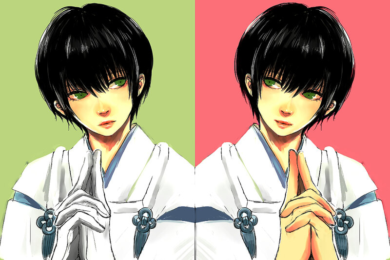 Anime Character in White Robe — Calm
