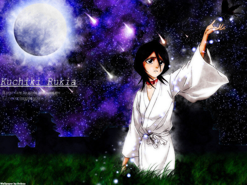 Anime Character in White Robe — Purple
