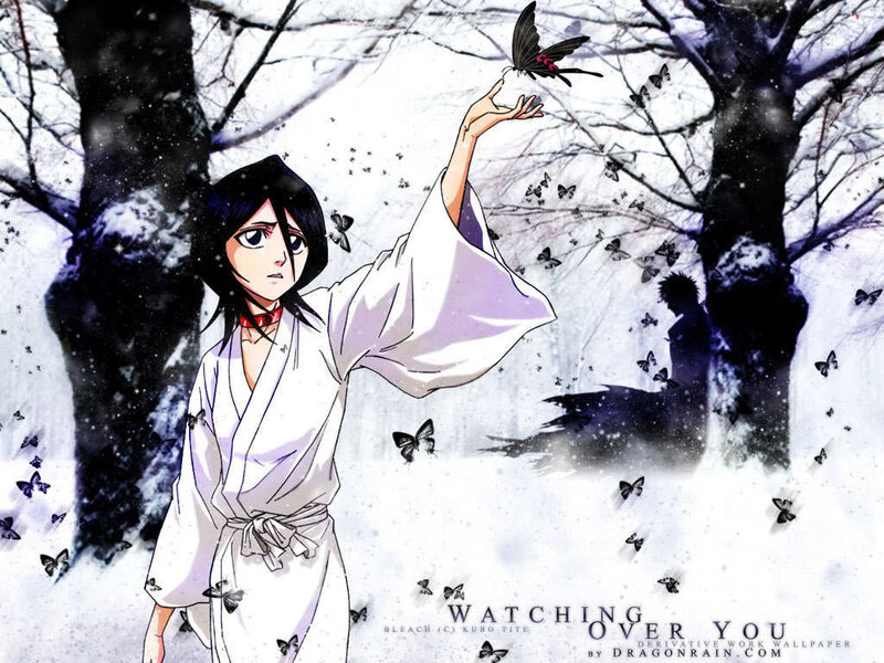 Anime Character in White Robe — Serene, Winter