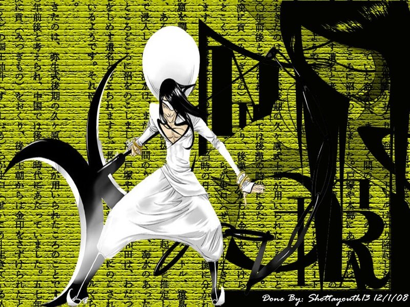 Anime Character in White Robe — Yellow, Dramatic
