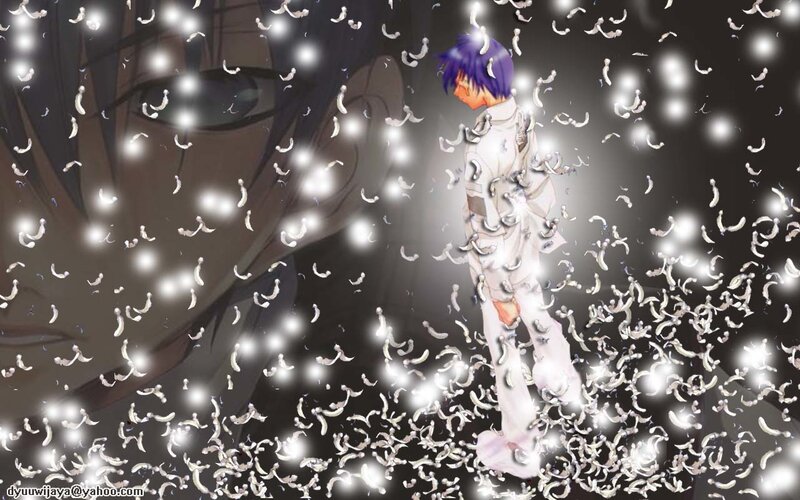 Anime Character in White Suit — Black