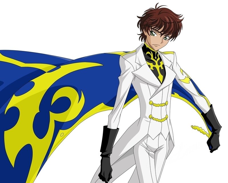 Anime Character in White Suit — Dramatic