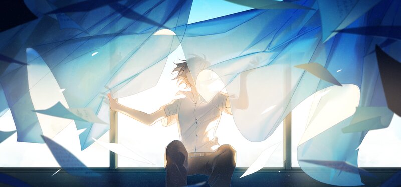 Anime Character in Window