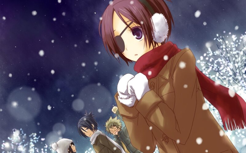 Anime Character in Winter — Brown