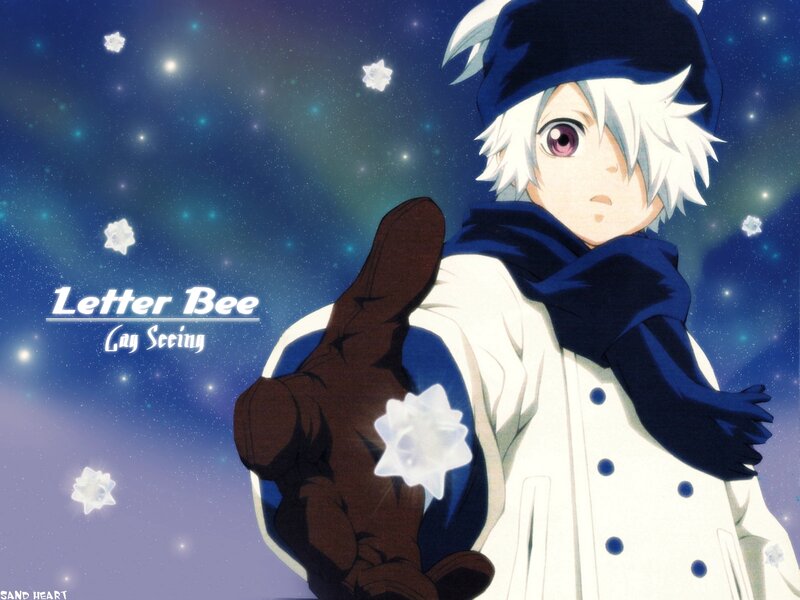 Anime Character in Winter Clothes — Blue