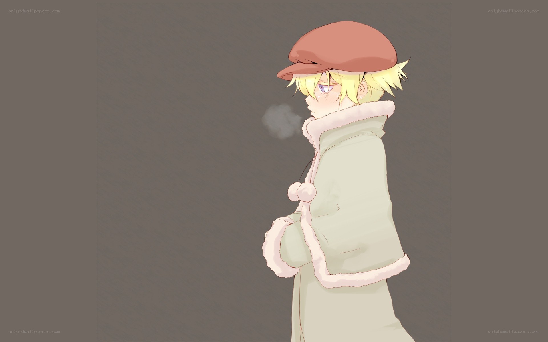 anime character in winter coat