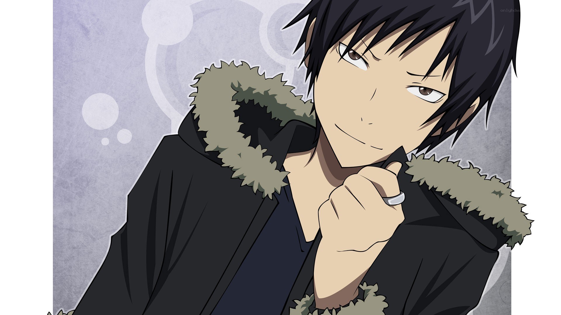 anime character in winter coat