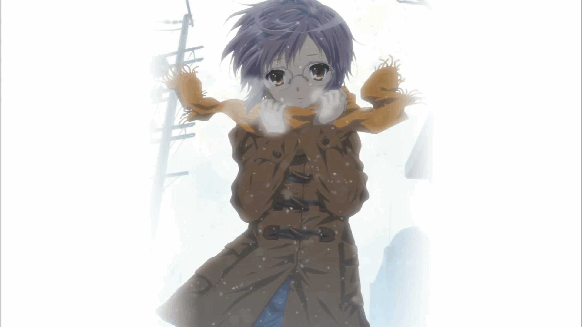 anime character in winter coat
