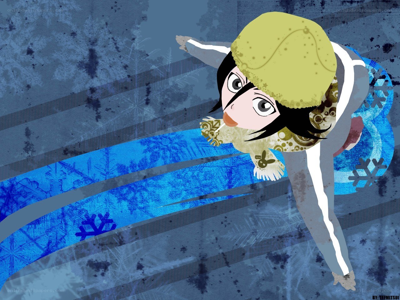 anime character in winter gear