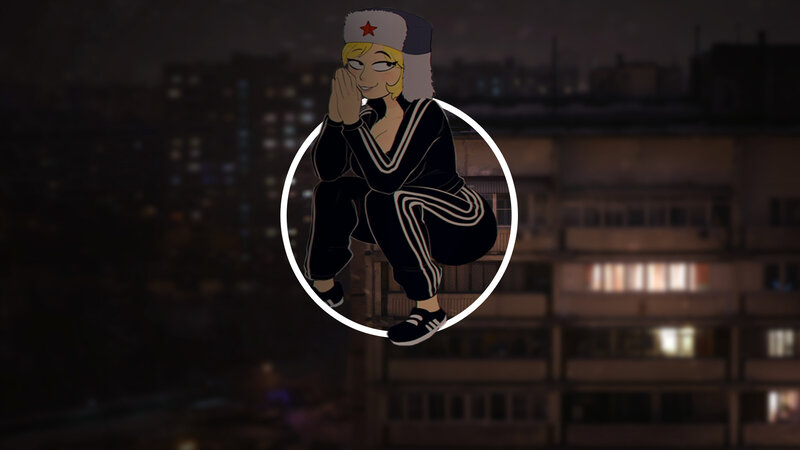 Anime Character in Winter Hat — Black