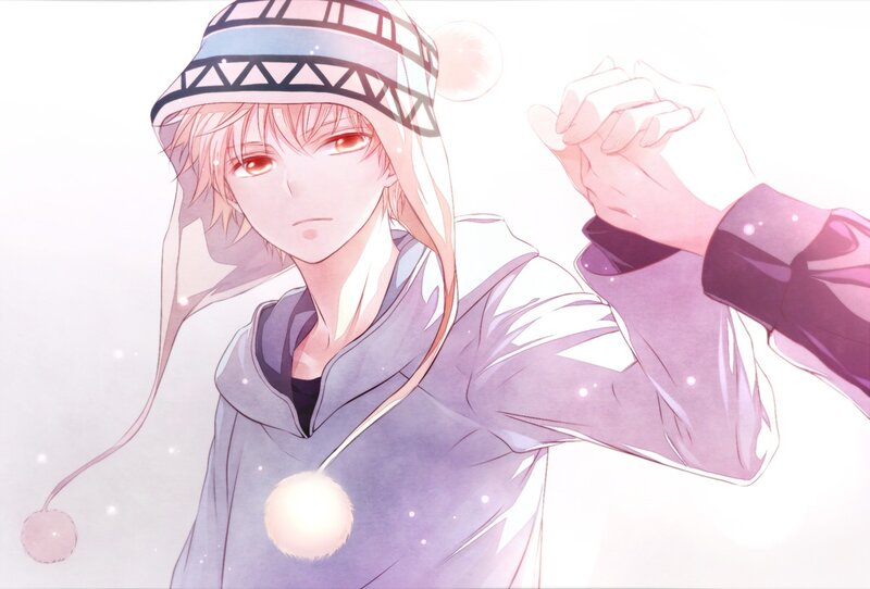 Anime Character in Winter Hat — Purple