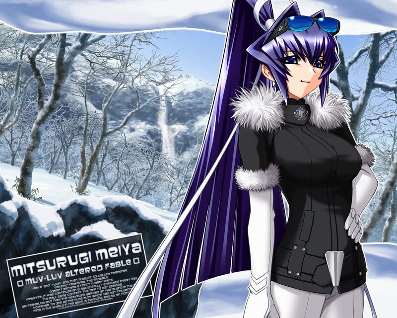 Anime Character in Winter — Purple, Calm
