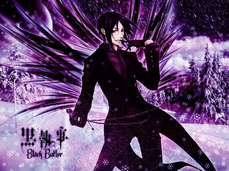 Anime Character in Winter — Purple