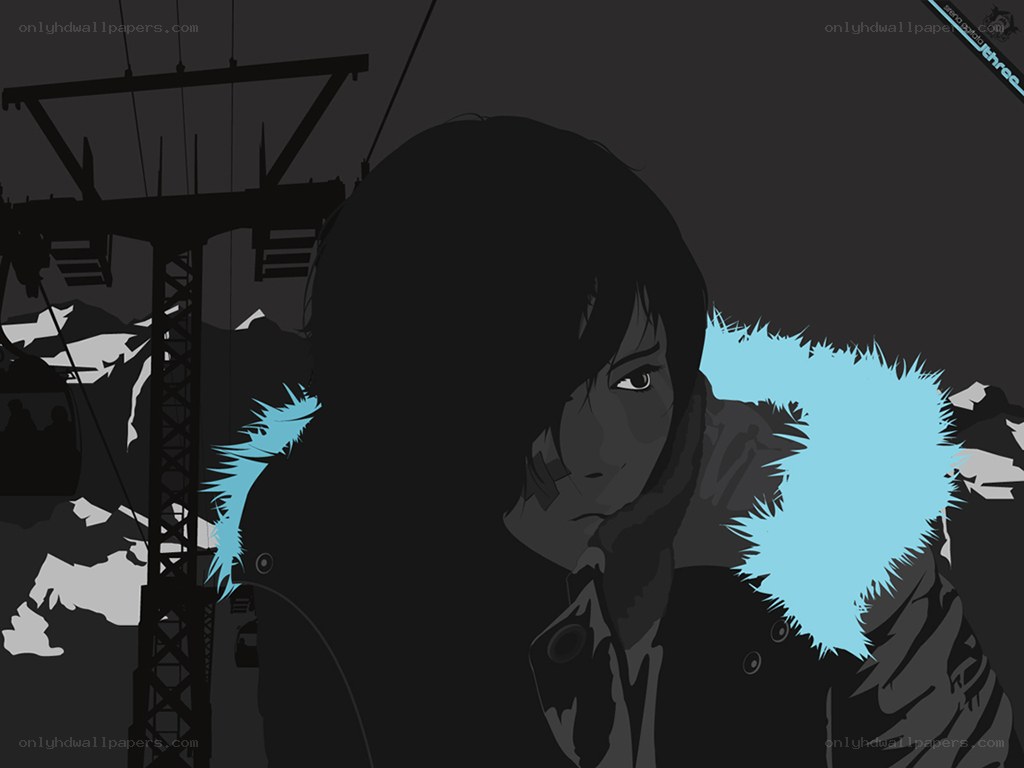 anime character in winter scene