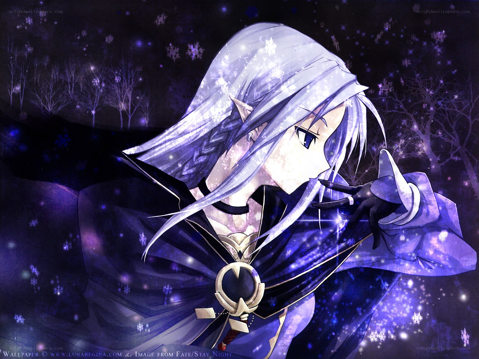 anime character in winter scene