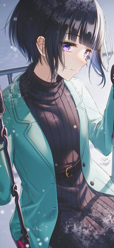Anime Character in Winter — Teal
