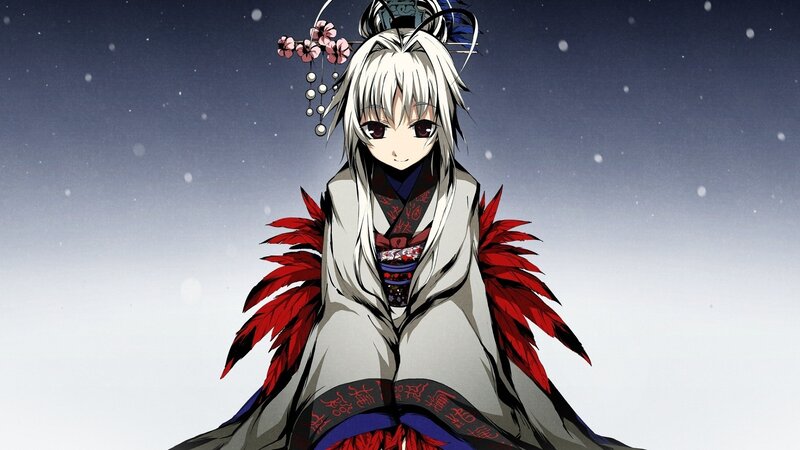 anime character in winter