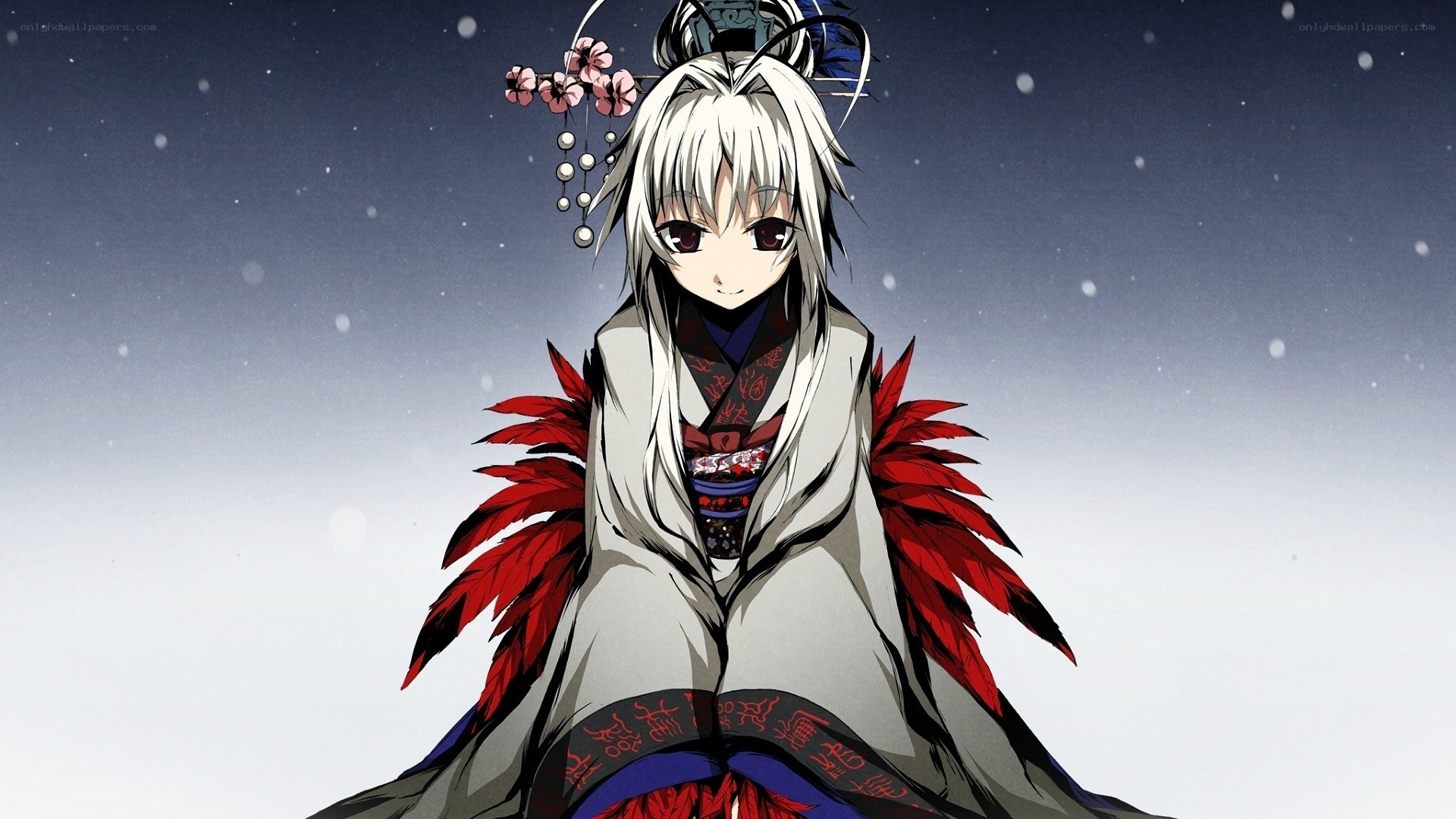 anime character in winter