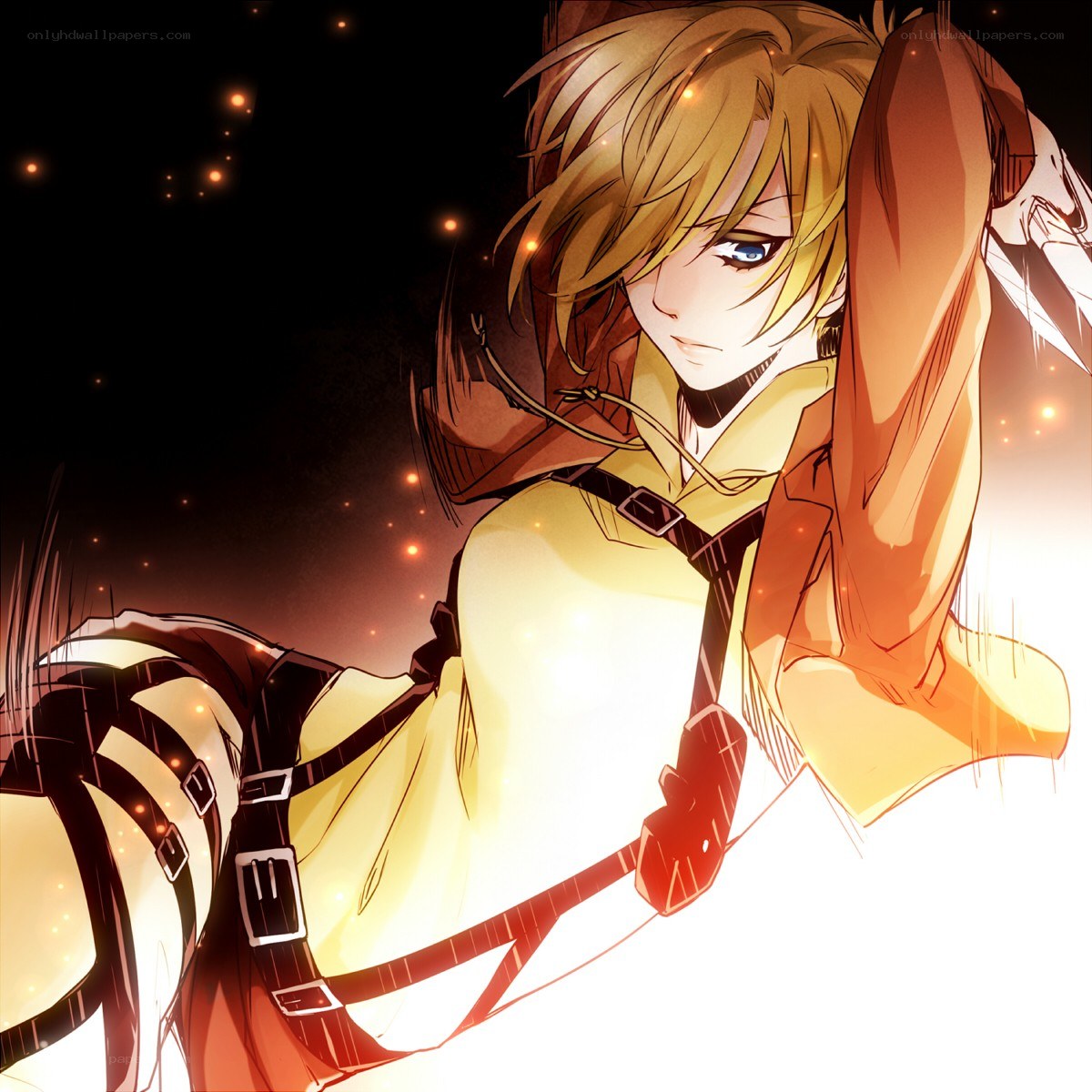 anime character in yellow coat