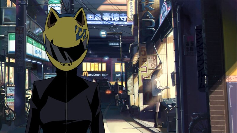 Anime character in yellow helmet