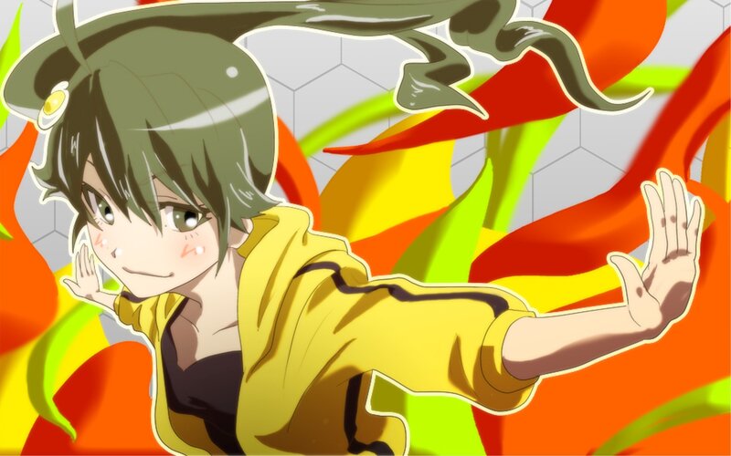 anime character in yellow jacket