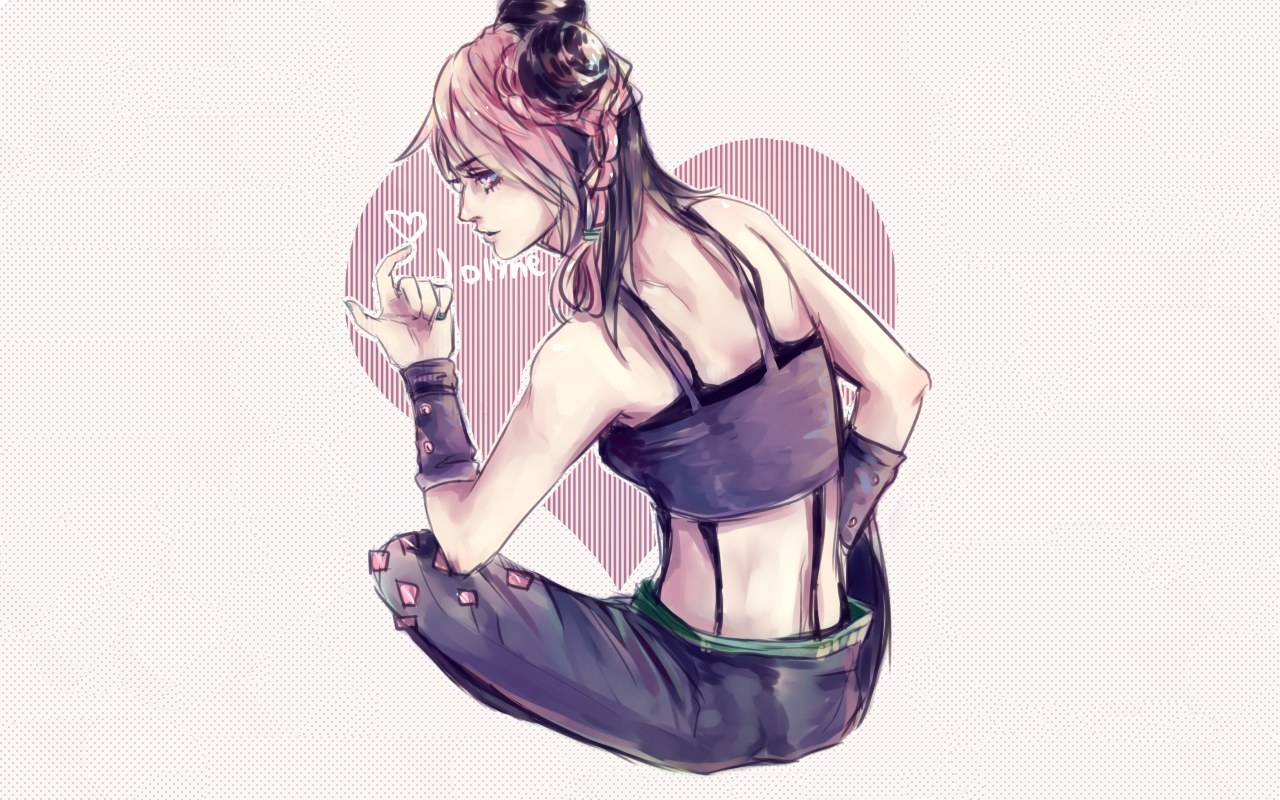 anime character in yoga pose