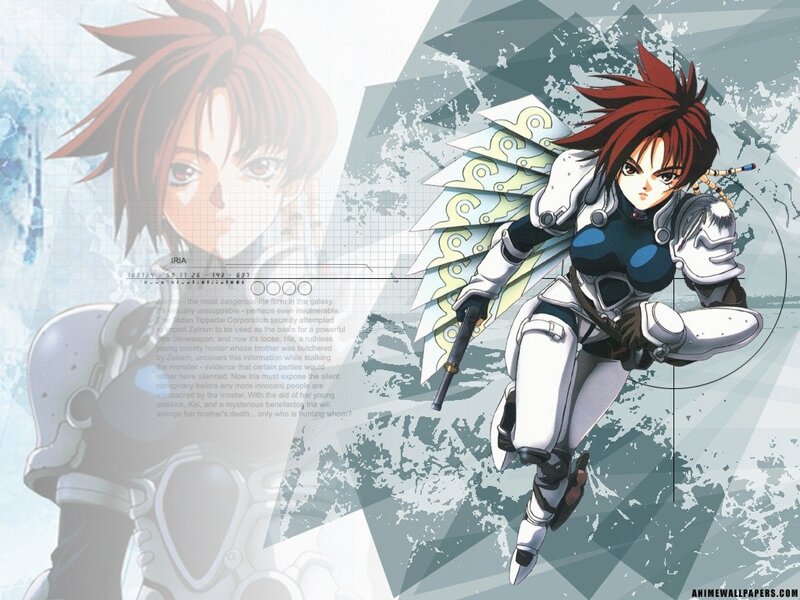 Anime character Iria in action