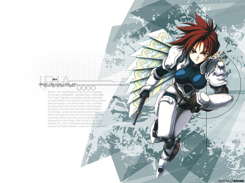 Anime character Iria in action