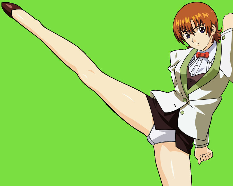 anime character kicking