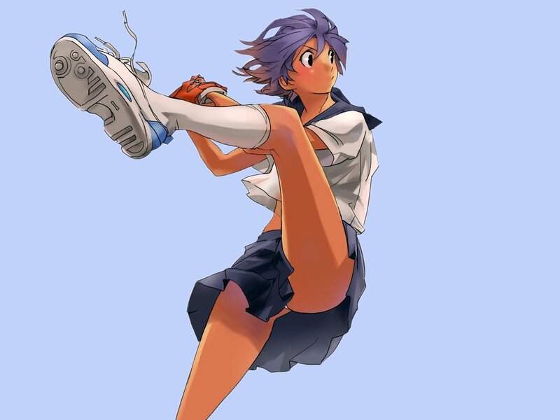 anime character kicking