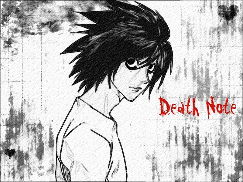 Anime Character L — Black, Dark