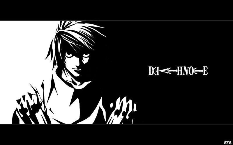 Anime Character L — Black, Dramatic