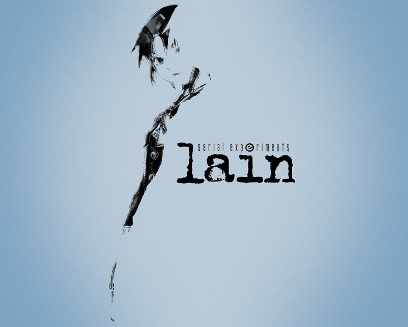Anime Character Lain — Blue, Dramatic