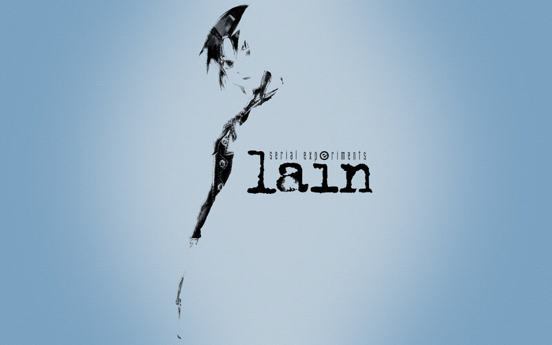 Anime Character Lain — Blue, Mysterious